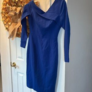 Black Halo Gilda Blue Dress EUC